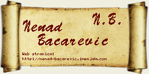 Nenad Bačarević vizit kartica